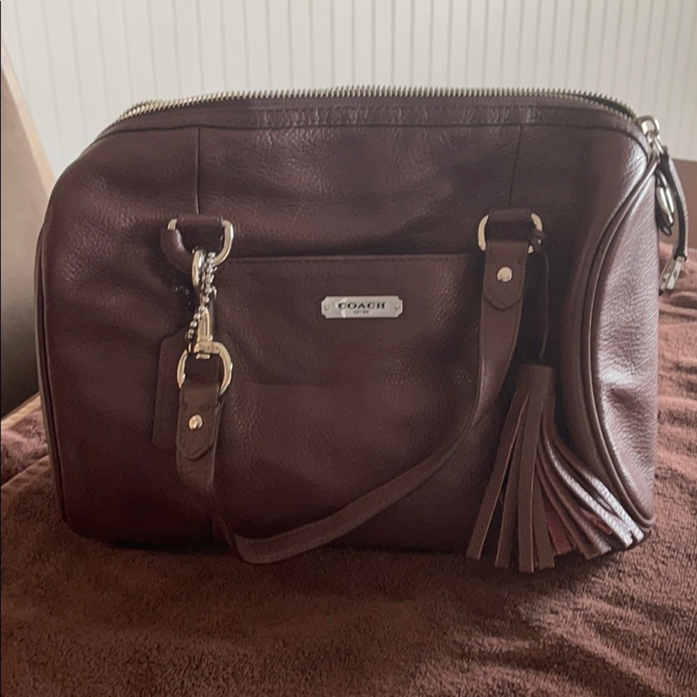 Mahogany Leather Coach Bag